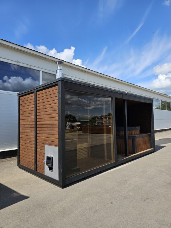 Sauna 2-in-1 Modul mit Hot Tub für den Garten – Bild 5