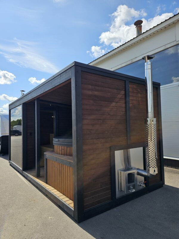 Sauna 2-in-1 Modul mit Hot Tub für den Garten – Bild 3